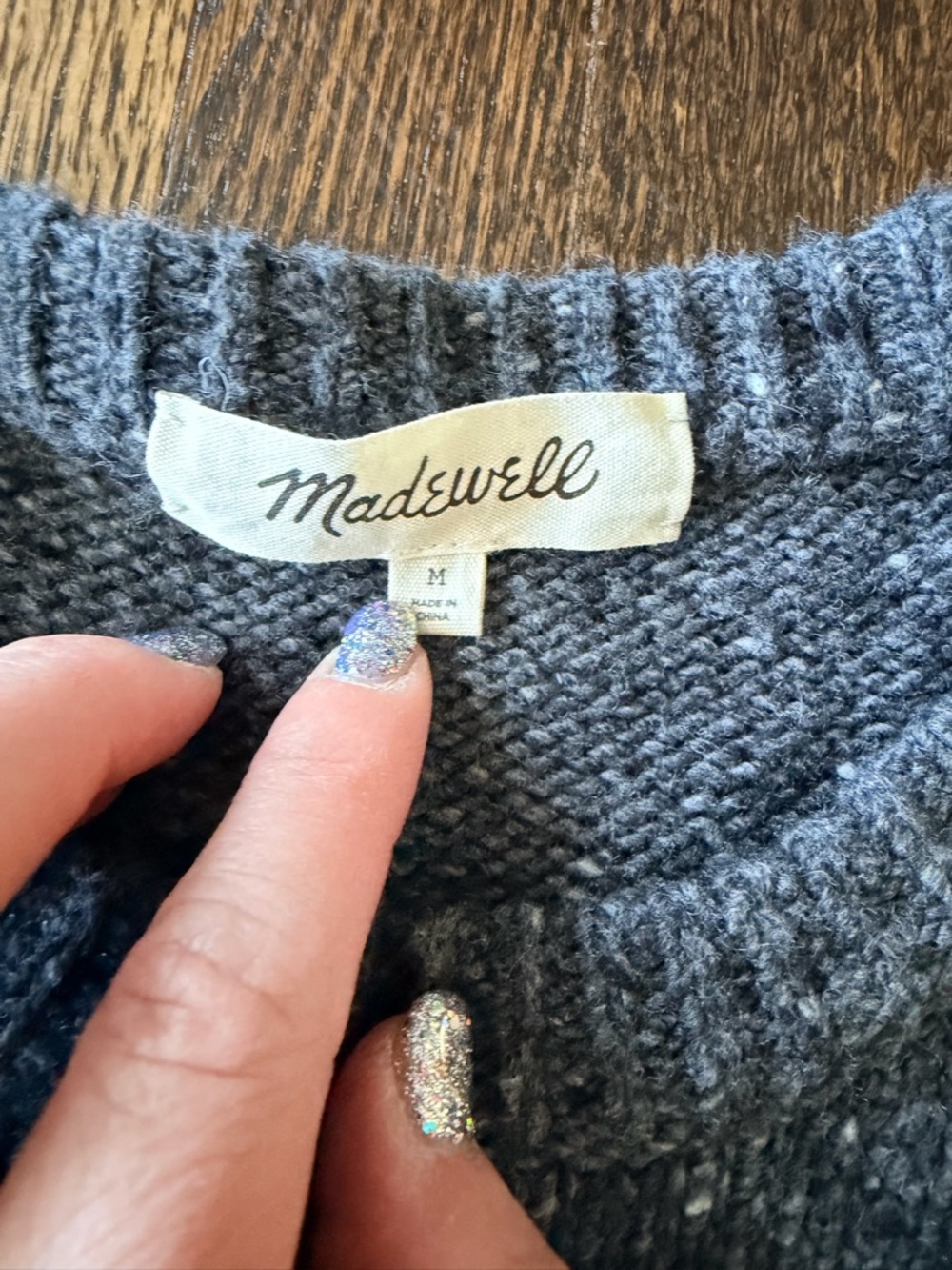 Madewell Men's Dark Gray Crewneck wool Sweater medium - Picture 3 of 4